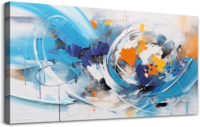 Lapremoly Abstract Canvas Wall Art For Living Room Wall Decorations For Bedroom Office Wall Decor Abstract Watercolor Wall Painting framed Wall Pictures Art Prints Contemporary Home Decor 20"X40"