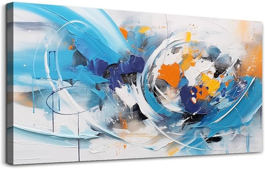 Lapremoly Abstract Canvas Wall Art For Living Room Wall Decorations For Bedroom Office Wall Decor Abstract Watercolor Wall Painting framed Wall Pictures Art Prints Contemporary Home Decor 20"X40"
