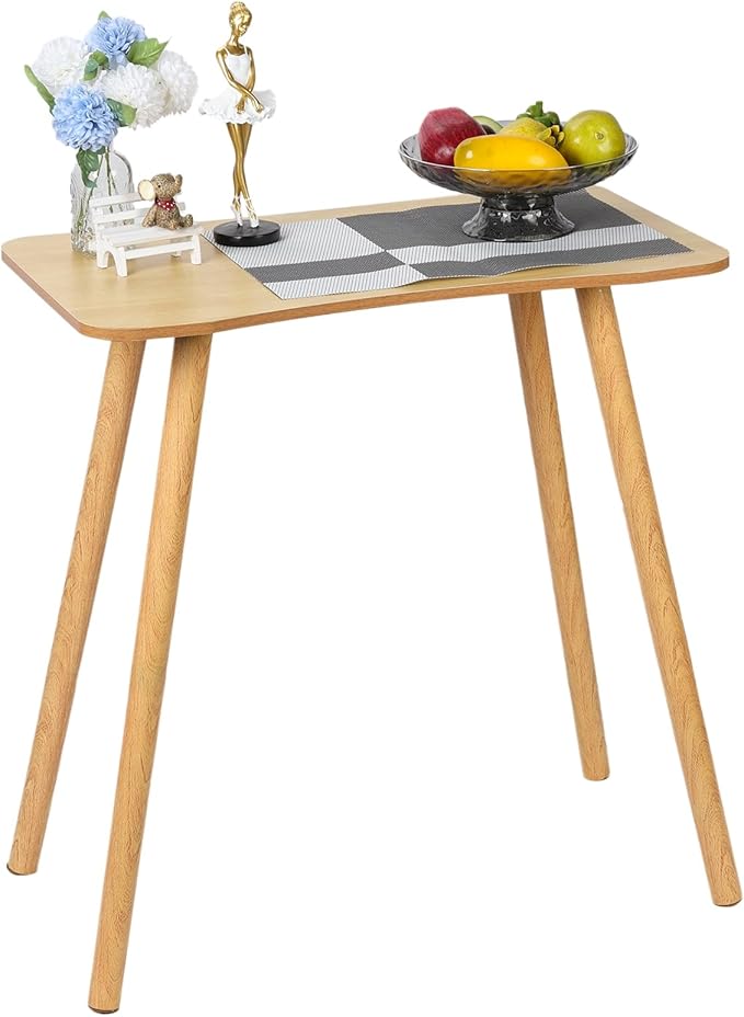 Computer Desk, Ergonomic Home Office Study Desk, Student Small Writing Table, with Solid Legs, Wooden Color Spacious Desktop for Home Office Wooden Color