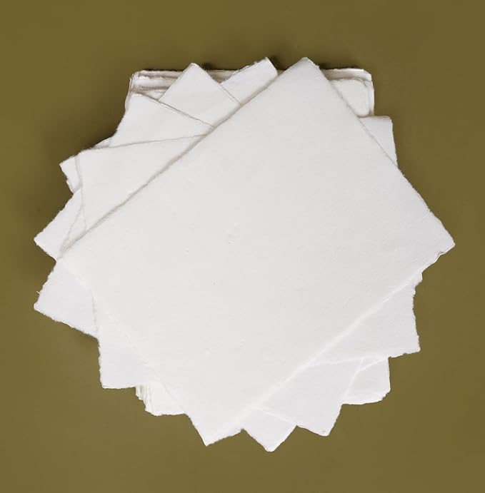 8x6” Blank White Cardstock Paper – Set of 25 Flat Cards for DIY Invitations, Greeting Cards, Notes & Table Cards – Heavyweight Printer Paper for Writing, Stamping, Painting & Drawing