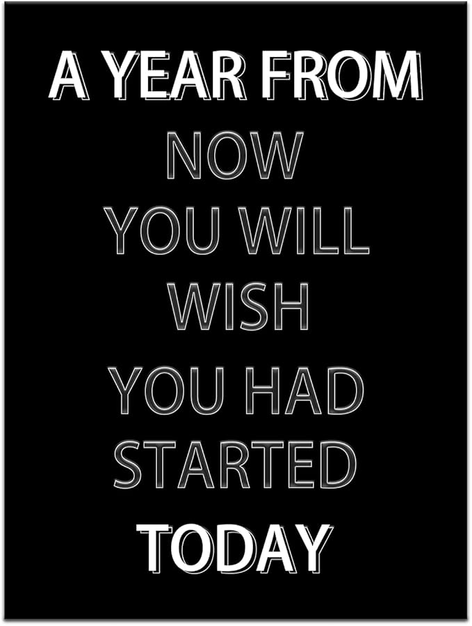 PSYYSP Inspirational Canvas Wall Art Motivational Entrepreneur Quotes Canvas Print Positive Canvas Painting Office Home Bedroom Wall Decoration Artwork Framed Ready to Hang [18''Wx24''H]