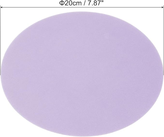 PATIKIL 7.9-inch Round Cardboard Paper, 20 Pcs 200GSM Blank Disc Circles Slices Cutouts Paper for Party Decorations DIY Craft Arts Drawing Painting Writing, Light Purple