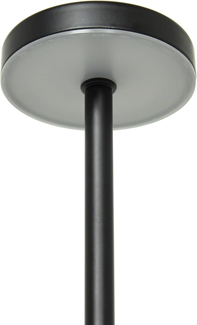 Simple Designs LD1083-BLK 12.75" Mushroom Magic Disc Dimming & Rechargeable Cordless 4-Way Touch Sensor Stick Desk Lamp, Black