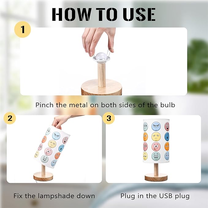 Classroom Lamp Calming Corner Decor Cozy Center 11.61 Inches Small Bedside Desk Lamp USB Rainbow Reading Book Center Supplies for Home Bedroom Playroom Nursery