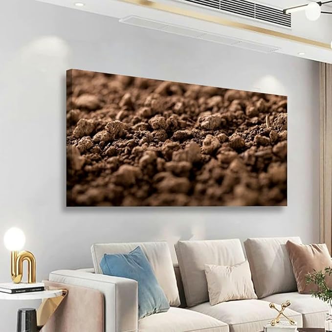 TIGTMULERLY Wall Art Frame Gallery Wall Decor Soil Modern Canvas Prints Artwork for Living Room Bedroom Office Kitchen 48x24Inch
