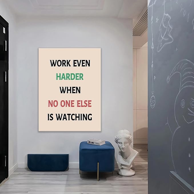 Motivational Canvas Poster Wall Art Large Size Inspirational Entrepreneur Quotes Picture Print Positive Painting Wall Decor Artwork for Home Living Room Office Stretched and Framed [30''Wx 40''H]