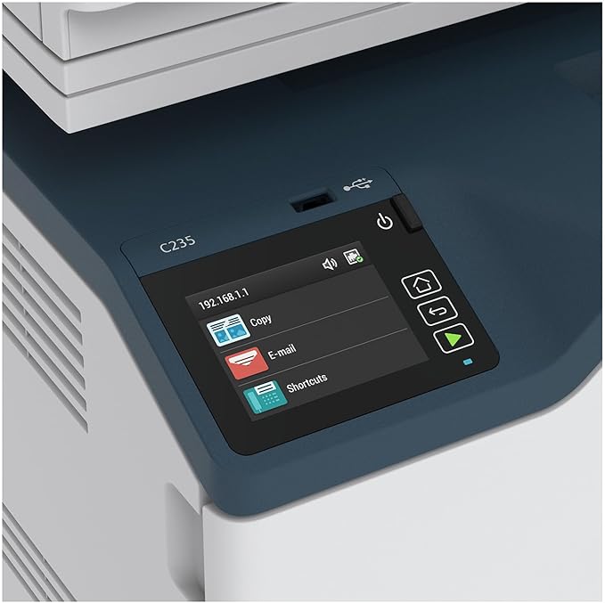 Xerox C235dni Wireless Printer - 24ppm Color Laser All in One Multifunction Printer with Automatic 2-Sided Printing, Home, Office or Small Business Use - Copy/Print/Scan/Fax - Color Touchscreen