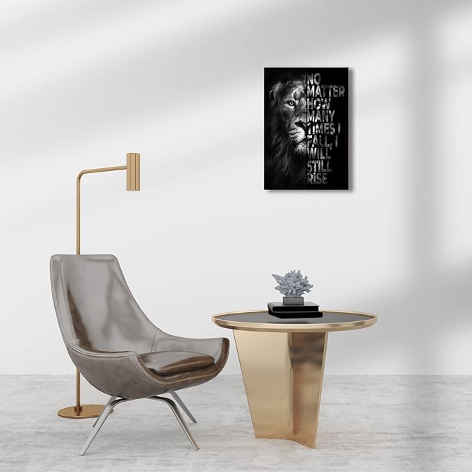 Wall Art Work-Creative Inspirational Canvas Prints, Painting Printing Art Canvas, Animal Print Motivational Wall Art Canvas, Suitable for Office, Hotel, Restaurant (Motivational-B2, 18x24 inches)