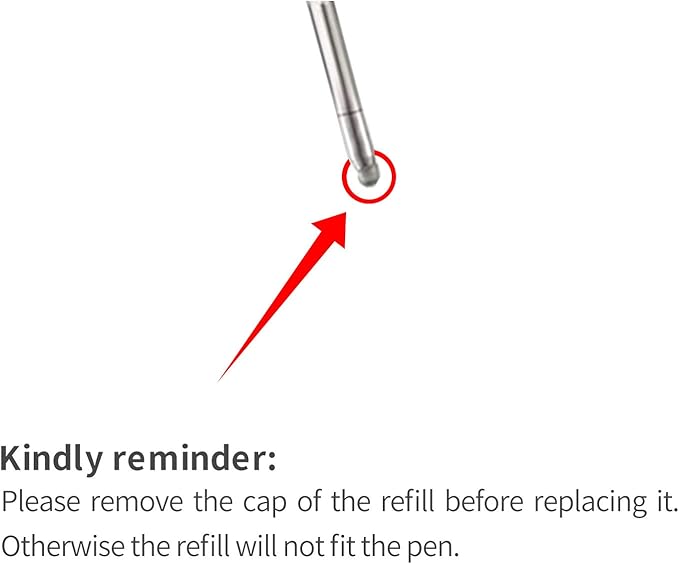 Black Ink Refills (10 Pcs), Replaceable Pen Refills, 2.75 inch (70 mm) Ballpoint Pens Refills, 1mm Medium Tips - Black