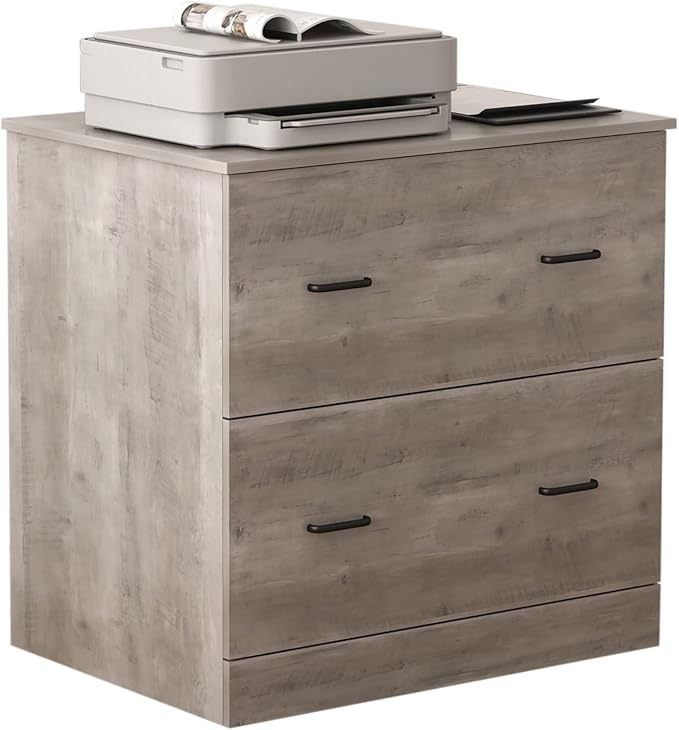 Realspace® Peakwood 30-1/2"W x 21-4/5"D Lateral 2-Drawer File Cabinet, Smoky Brown