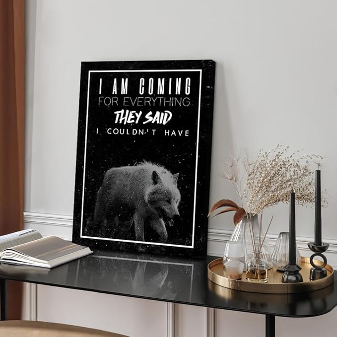 Novatique Inspirational Wall Art Motivational Canvas Wall Decor for Office Entrepreneur Quote Wall Paintings Picture Inspirational Picture Posers Prints Home Decor for Living Room Bedroom,12 x 16inch