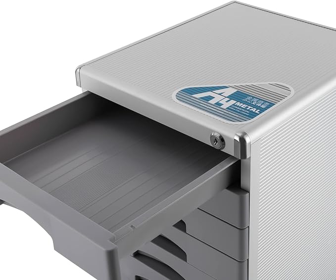 Desk Drawer Organizers,Storage File Boxes Desktop Office File Cabinet Storage Filing Cabinet w/Label Lock,Portable Home Office Filing Cabinet (7 Drawers)