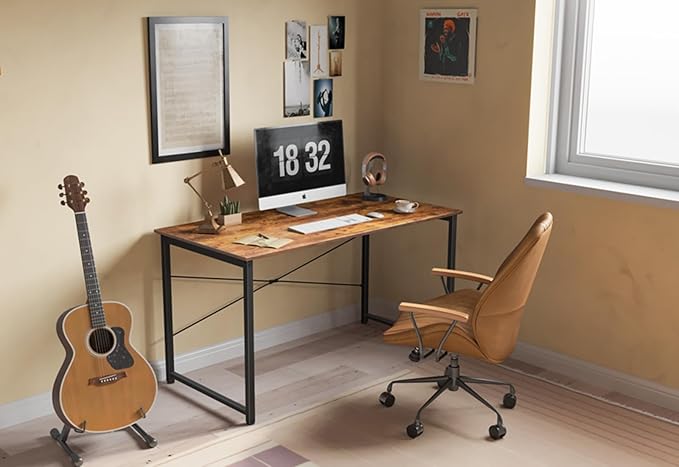 FEZIBO 40 inch Computer Desk Home Office Small Desk, Modern Simple Style PC Table for Home, Office, Study, Writing