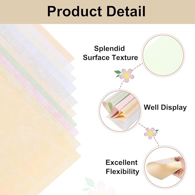 25 Sheets Parchment Paper Aged Look Stationery 200GSM Vintage Paper Sheet, [for Certificate, Invitation, Envelope] - 8.5 x 11 Inch/Light Green