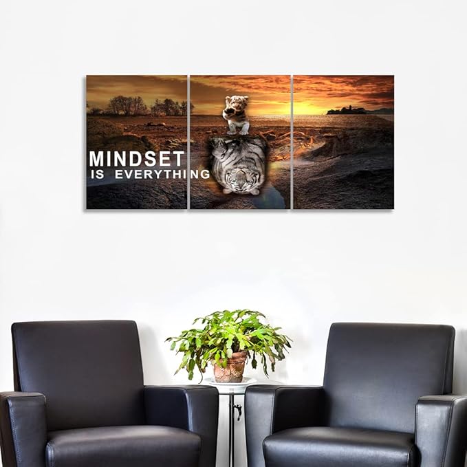 Inspirational Wall Art Canvas Wall Art Motivational Framed Wall Art Pictures Poster Prints Painting Office Wall Decorations for Bedroom Living Room Home Decor (36" W x 16" H)