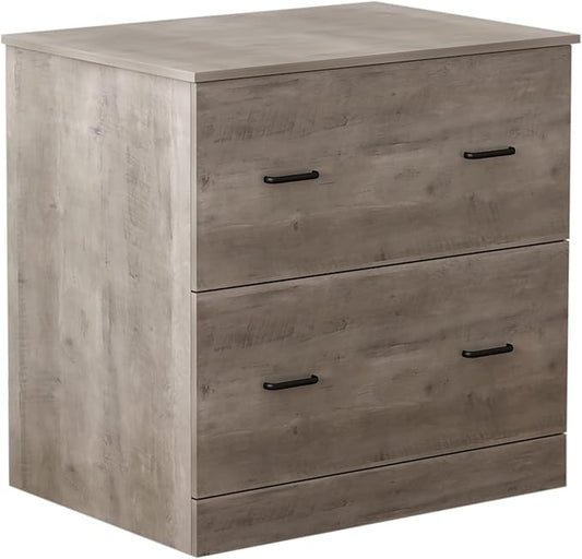 Realspace® Peakwood 30-1/2"W x 21-4/5"D Lateral 2-Drawer File Cabinet, Smoky Brown