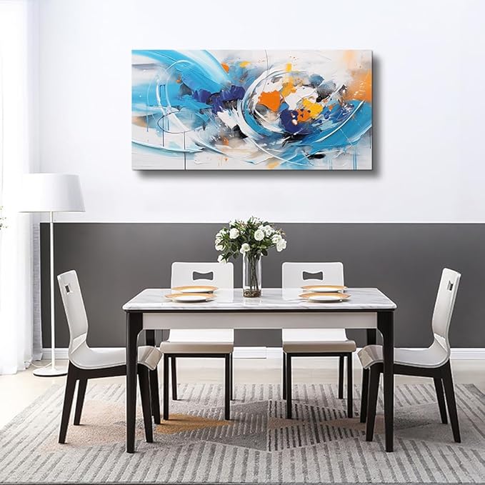 Lapremoly Abstract Canvas Wall Art For Living Room Wall Decorations For Bedroom Office Wall Decor Abstract Watercolor Wall Painting framed Wall Pictures Art Prints Contemporary Home Decor 20"X40"