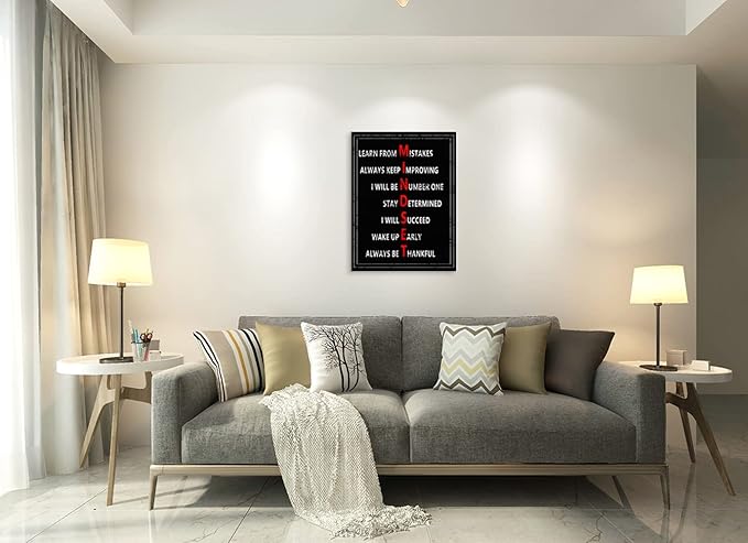 Inspirational Canvas Wall Art Mindset Inspiring Poster Motivational Entrepreneur Quotes Proverbs Picture Print Painting Artwork Office Home Wall Decor Living Room Frame Ready to Hang[30″W X 40″H]