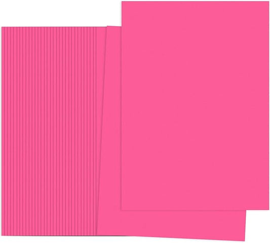 PATIKIL Fluorescent Rose Red Colored Copy Paper, 100 Sheets 8.3x5.9" A5 19lb/70gsm Double Sided Colorful Print Paper Bulk Sheet DIY Craft Art Projects Supplies for Printer Origami