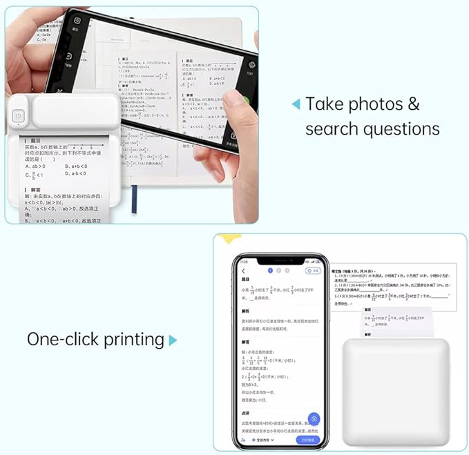 Portable Pocket Size Wireless BT Thermal Printer Simple Operation Support Photo Notes Errors Text Memo Printing Pink for Office Home (Green)