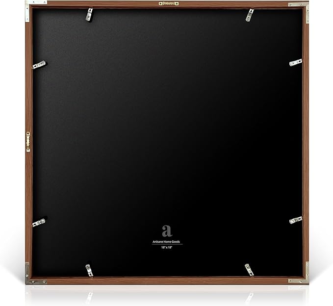 artisane home goods - Gallery Frame 1.0, Picture Frame, 20x20 Walnut, Gallery Wall Frame Set, Large Picture Frame, Oversized Mat (4x4, 4x6, and 5x7)