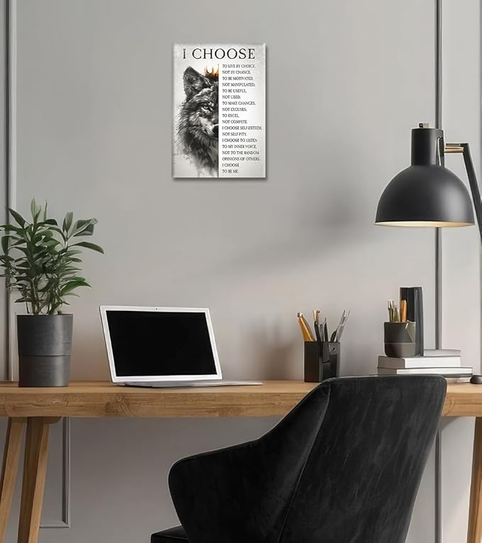Novatique Inspirational Wall Art Canvas Poster for Bedroom Motivational Quotes Canvas Wall Art Inspirational Entrepreneur Quotes Print for Office,12 x 16inch