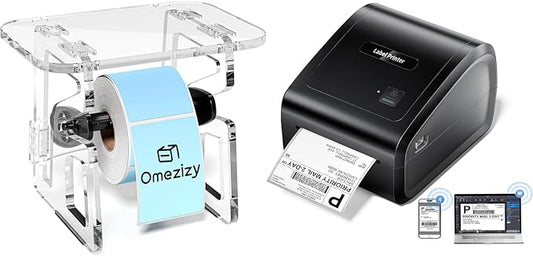 D550 Pro Wireless Thermal Printer&Transprant Label Holder,Wireless Thermal Labels Printers for Small Business,Office, Home,Support Bluetooth/Ethernet/USB