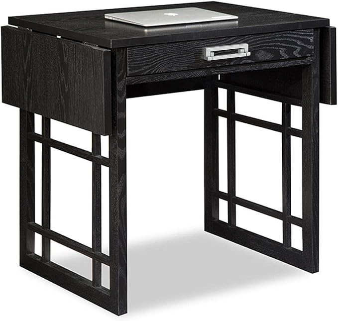 Mission Drop Leaf Computer Desk, 32-Inch, Solid Wood, Compact Folding Writing Desk for Small Spaces, Home Office – Leick Home, 82420