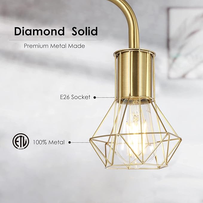 BoostArea Floor lamp,Industrial Floor Lamp,Standing Lamp,E26 Socket,On/Off Footswitch,Whole Metal,Modern Floor Lamp for Bedroom,Office, Living Room,Rustic,Vintage,Farmhouse(No Bulb)