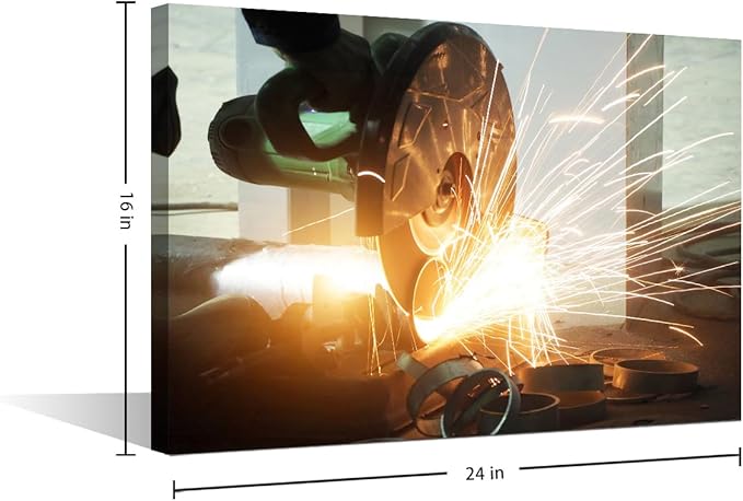 Home Decorations for Living Room Angular Grinding Machine Wall Decor Framed Art Wall Decor Artwork for Home Walls 1 Panel Wall Art Modern Wall Art Home Wall Decor Room Decor, 16" x24"