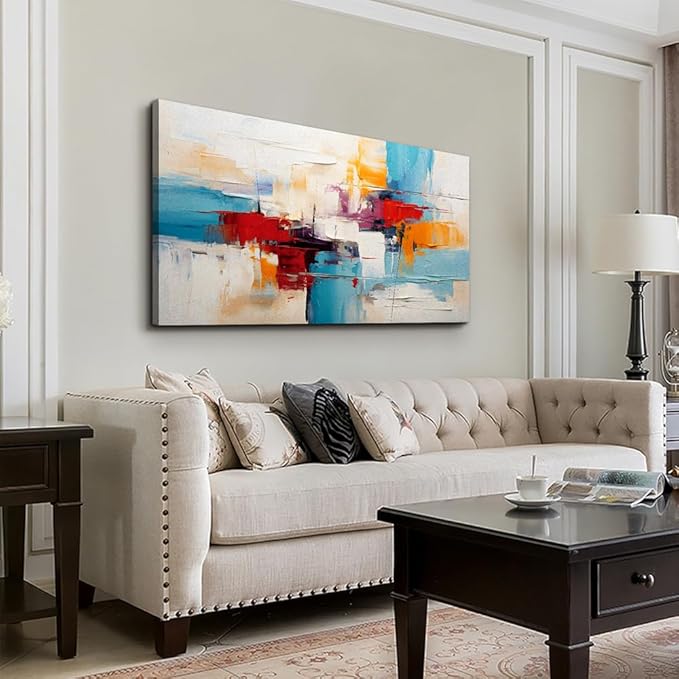 hyidecorart Canvas Wall Art For Living Room Abstract Office Artworks Wall Decor For Bedroom Minimalism Wall Paintings Modern Pictures Ready to Hang Home Decorations 40" x 20"
