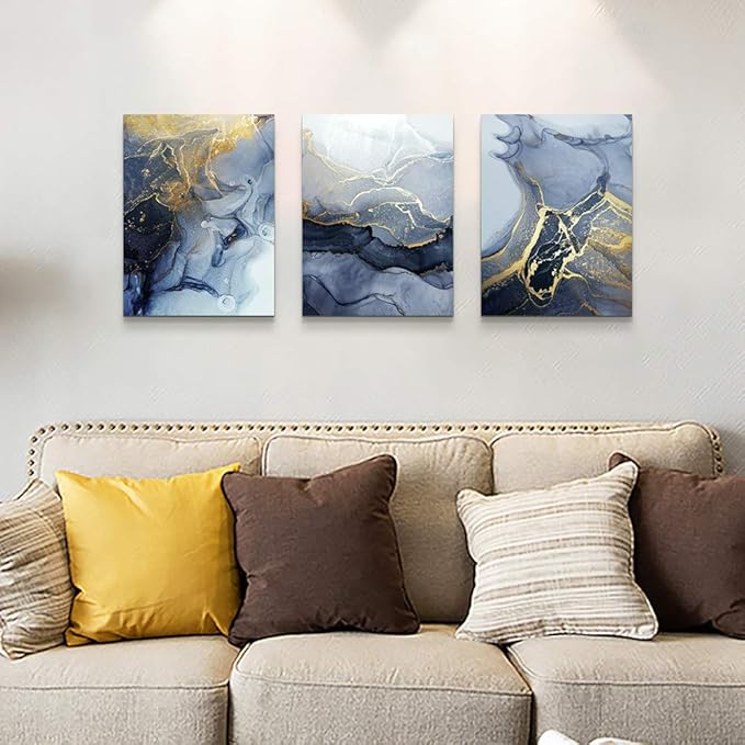 Abstract Wall Decor For Living Room Bedroom Wall Art Paintings Abstract Ink Painting Wall Artworks Hang Pictures For Office Decoration, 20x28inch/Piece, 3 Panels Bathroom Home Decorations Posters