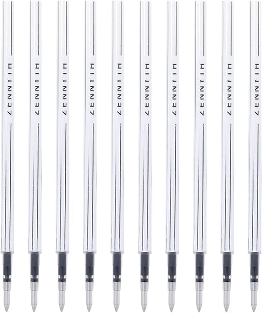10 Pieces Gel Ink Pen Refills Replaceable Ballpoint Black Ink Pen Refills Extra Fine Point 0.5mm Smooth Writing for Office School Supplies (Black Ink)