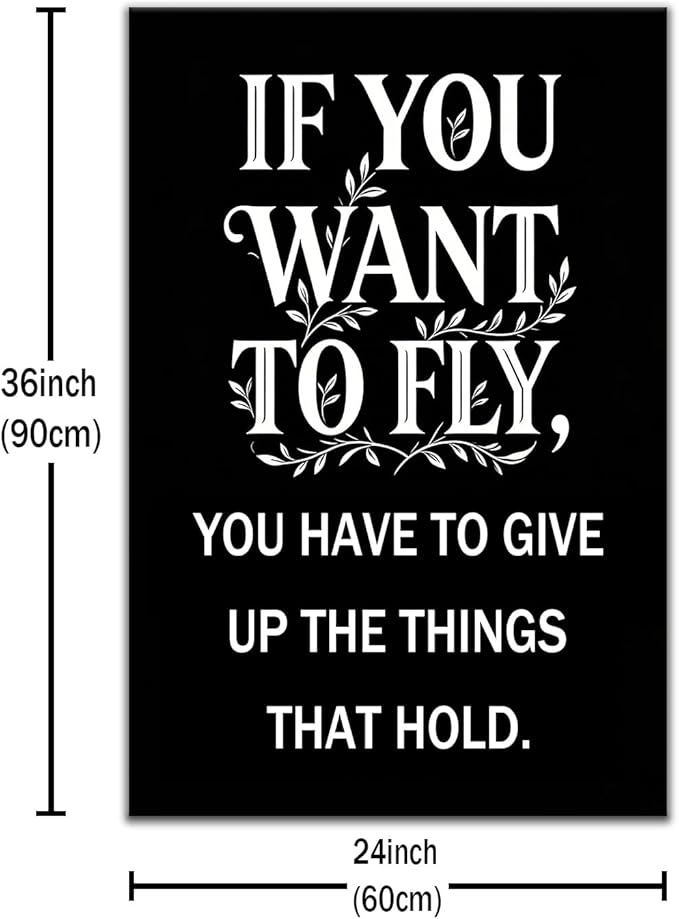 Inspirational Canvas Wall Decor Motivational Wall Art for Office Home Discipline Poster Grit Quote Design Picture Painting Artwork for Men Classroom Workplace Hallway Ready to Hang [24''Wx36''H]