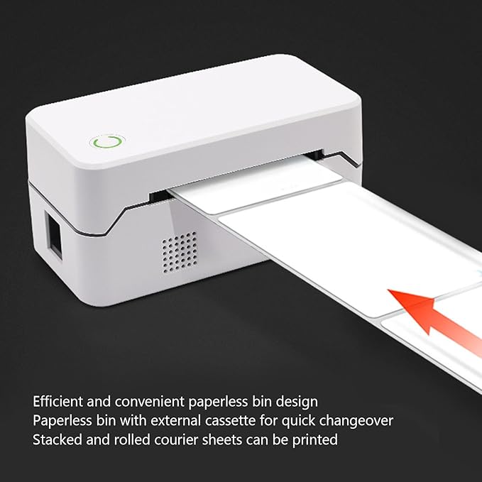 ZJchao Express Printer Professional USB Interface High Efficiency Thermal Label Printer for Office Business Home (US Plug)