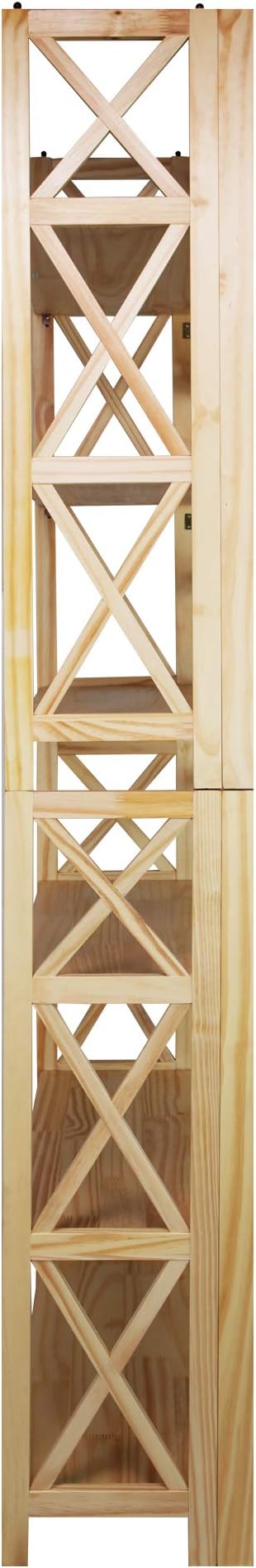 Casual Home Montego 3-Shelf Folding Bookcase, Natural , 27.5" Wide