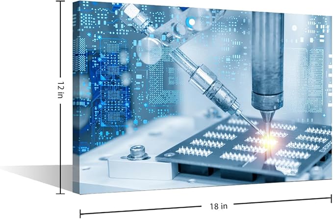 Soldering Machine Canvas Paintings for Wall Decorations Welding Prints Wall Art 1 Pieces Wall Art Canvas Artwork Wall Decor Boys Room Decor Framed Wall Art Bedroom Wall Decor, 12" x18"
