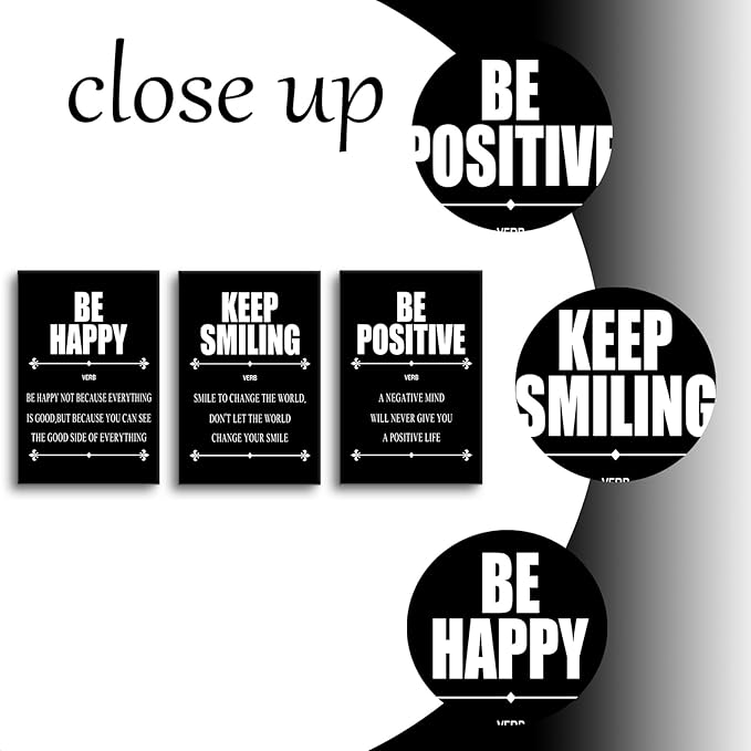 3 Pieces Inspirational Canvas Wall Art Motivational Signs Picture Painting Success Entrepreneurs Quotes Posters Print for Home Bedroom Teens Room Gym Stretched and Framed [48''H x 24''W]