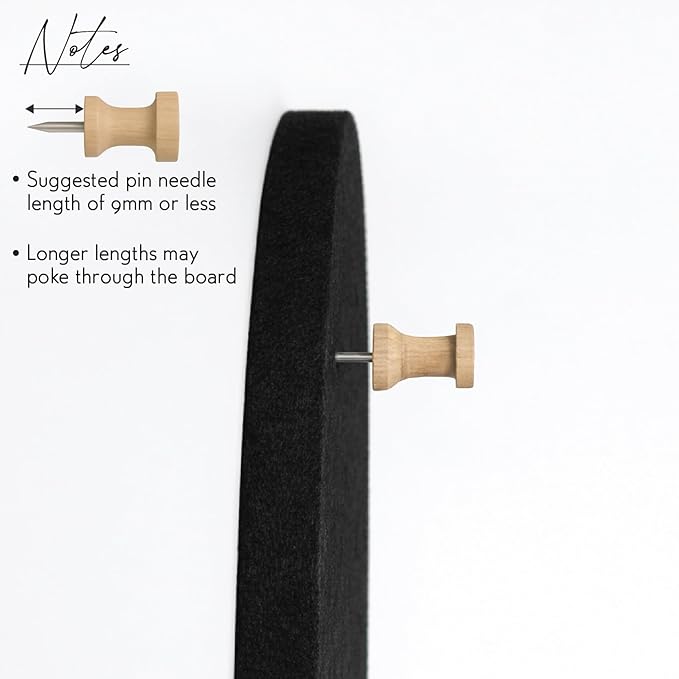 Orelle Fluted Arch Felt Bulletin Board | Foldable Peel and Stick Felt Board for Wall | Aesthetic Arch Pin Boards for Walls, Office, Vision Board, Kids Art Display | 23 x 31”| Black