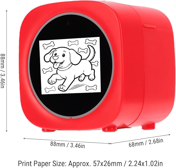 FTVOGUE Small Thermal Printer, AI Voice Sticker Printer, 203dpi WiFi Connection, Portable for Office Study, USB Charging, for Making Stickers, Children Creative Projects