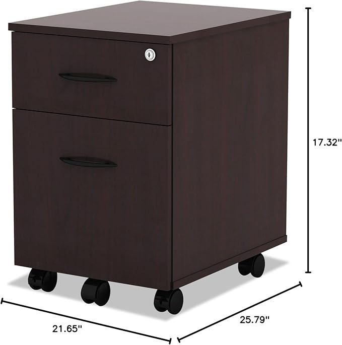 Alera ALE Valencia Series Mobile B/F Pedestal, 15 7/8w x 19 1/8d x 22 7/8h, Mahogany