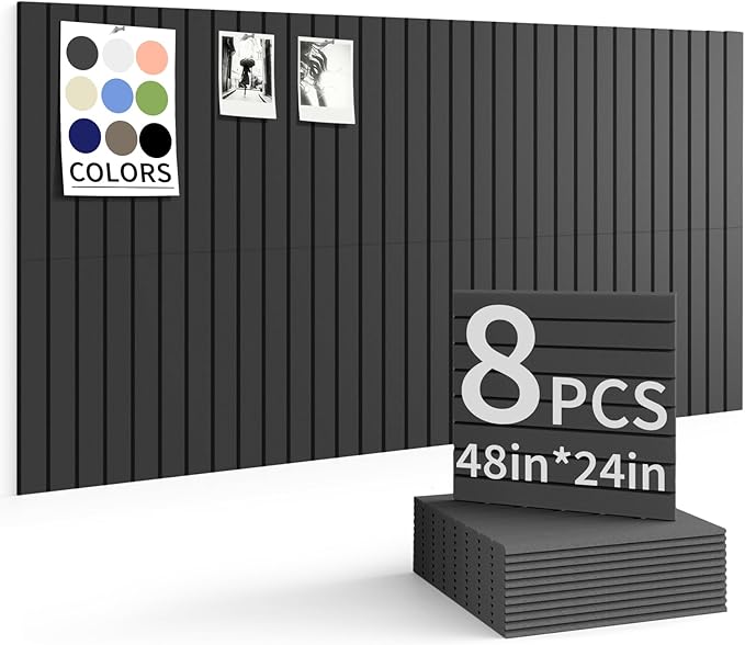 Large Bulletin Board 48"x 24" Cork Boards for Walls, 12 Pack Felt Wall Panels Photo Board, Cork Board for Office Home Pin Board