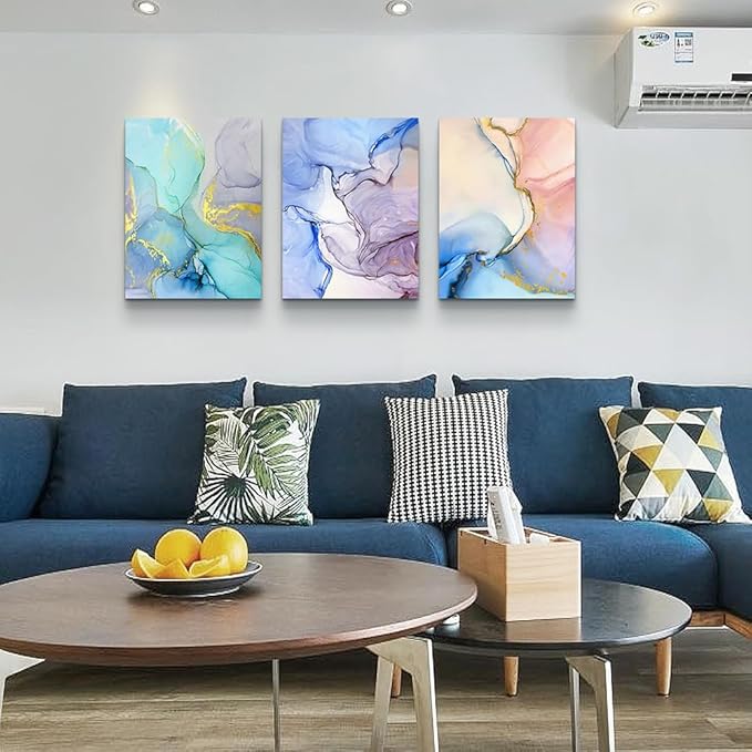 Lapremoly Wall Decor For Living Room Abstract Canvas Wall Art For Bedroom Modern Colorful Color Paintings Pictures Large Artworks For Office Decor Hotel Room Home Decorations Art 3 Piece