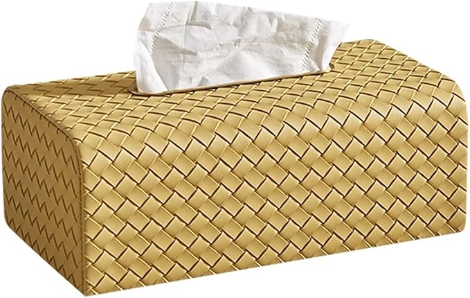 Stylish Tissue Box Facial Tissue Box Cover Plastic Disposable Tissue Holder and Modern Desktop Tissue Box for Home Office Restaurant Bar Modern Tissue Box (Color : Green, Size : B) (Beige Multi)