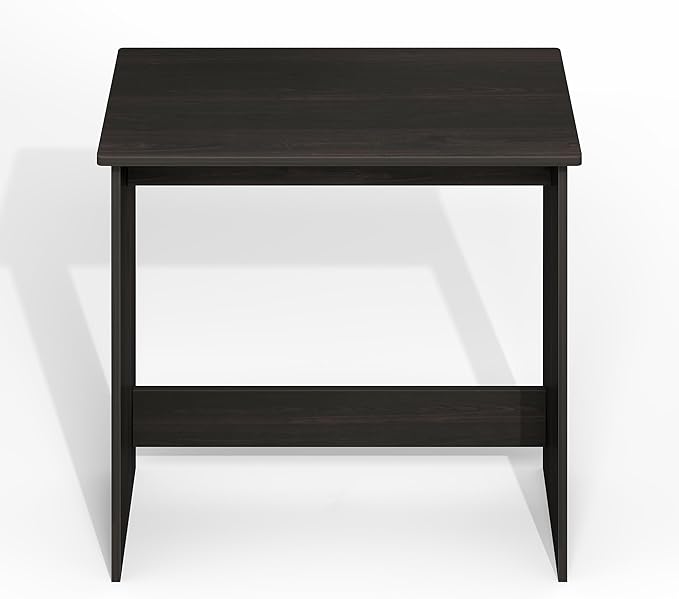 Furinno Simplistic Small Desk, 31.3" Wide Computer Desk, Office Desk with Roundedecorners, Writing Desk, for Home Office, Black Espresso