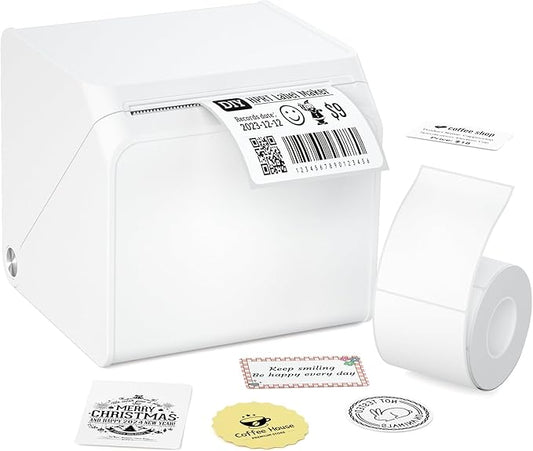 HPRT Label Maker Machine with Tape - T260LR 2-Inch Bluetooth Portable Label Printer, Mini Sticker Printer for Small Business, Office, School, Tiny Home, and Storage Bin Labeling