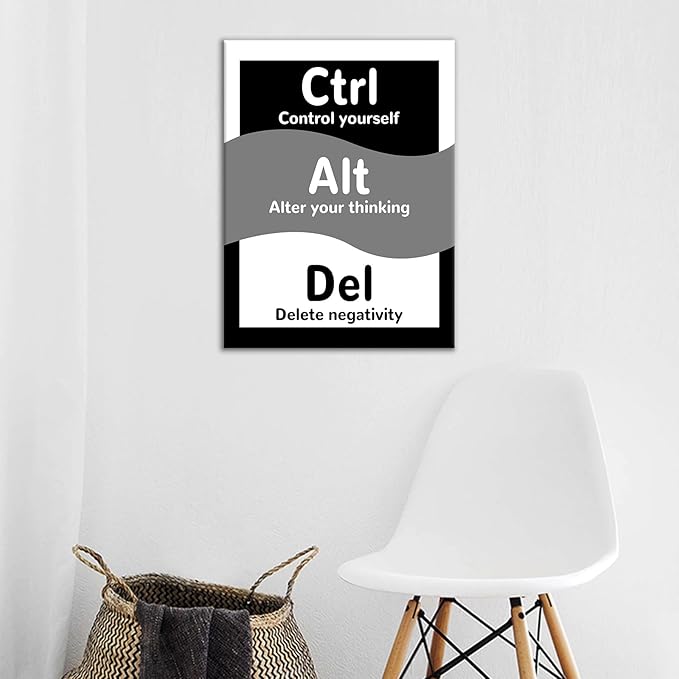 Motivational Canvas Wall Art Poster Print Inspirational Quotes Home Decor Positive Theme Sign Picture Painting Artwork for Modern Bedroom Office Workplace Gym Classroom Ready to Hang [18''Hx24''W]