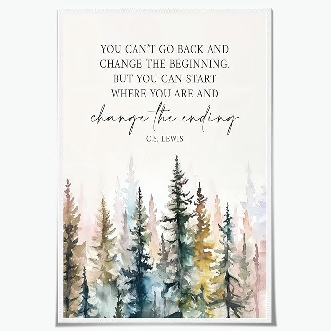 Motivational Office Wall Decor CS Lewis Quote Inspirational Wall Art Positive Affirmations Canvas Prints Encouraging Motivational Posters For Office Bedroom Living Room Home 12x16inch Unframed