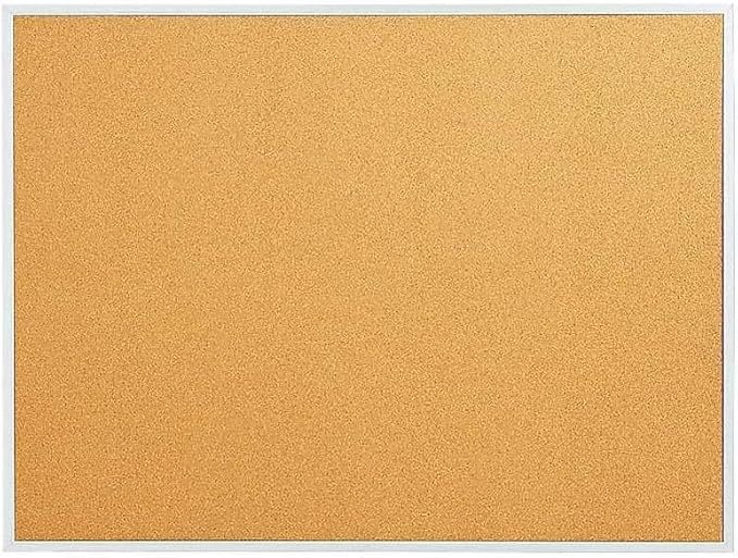 Staples Cork Bulletin Board with Aluminum Frame, 3 x 2 ft Vertical or Horizontal Mount Self Healing Bulletin Board for Home Office and Classroom