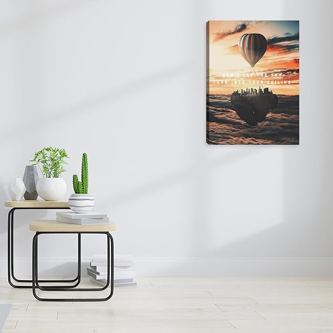 Inspirational Office Wall Decor Motivational Wall Art Canvas Art Wall Painting Picture for Bedroom Living Room Decor Poster Prints Decorations Positive Office Decor Framed Artwork 12" x16